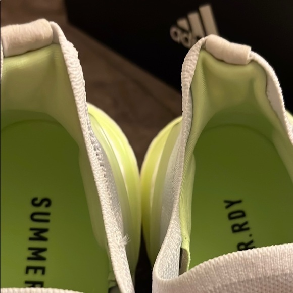 ULTRABOOST Adidas White and Lime Running Shoes main image 6